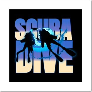 Scuba diving designs Posters and Art